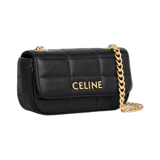Mini Shoulder Chain Matelasse Monochrome Celine In Quilted Calfskin