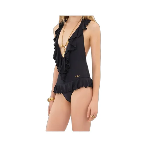 Ruffled V-Neck Swimsuit