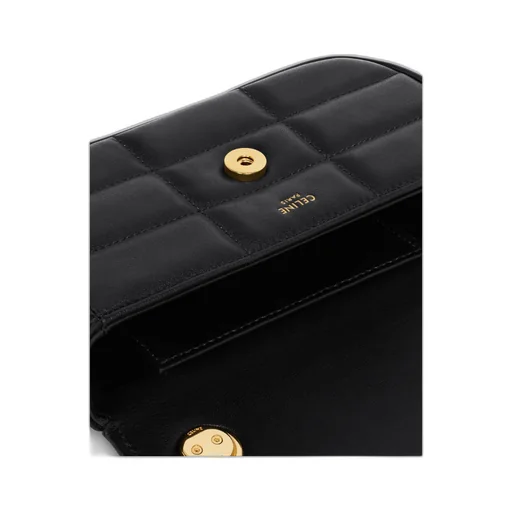 Mini Shoulder Chain Matelasse Monochrome Celine In Quilted Calfskin
