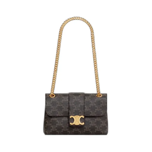 Teen Celine Victoire Bag In Triomphe Canvas