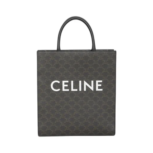 Medium Vertical Cabas In Triomphe Canvas With Celine Print
