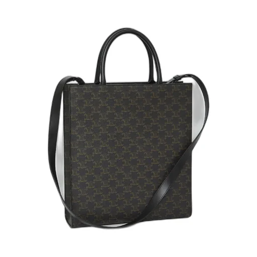 Medium Vertical Cabas In Triomphe Canvas With Celine Print