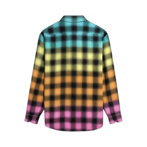 Loose Shirt In Checked Cotton Linen