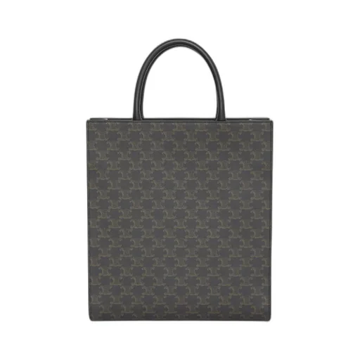 Medium Vertical Cabas In Triomphe Canvas With Celine Print