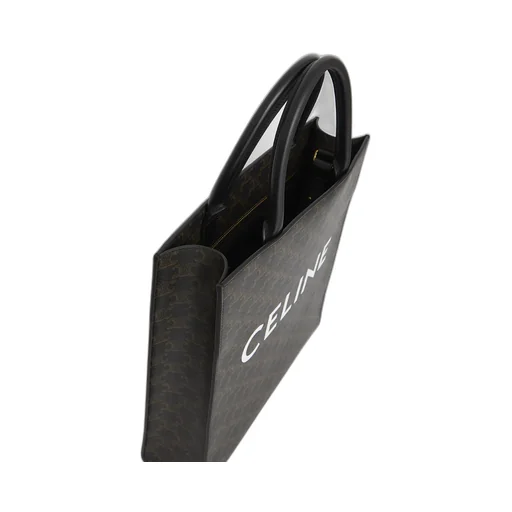Medium Vertical Cabas In Triomphe Canvas With Celine Print