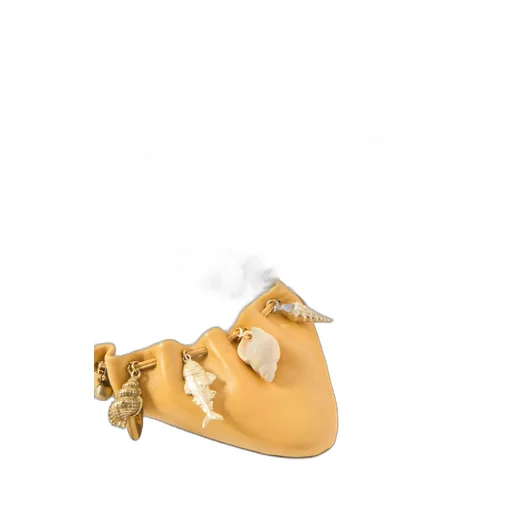 Ruched Embellished Pointed-Toe Ballet Flats