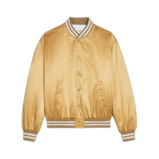 Embroidered Tiger Teddy Jacket In Satin-Finish Nylon