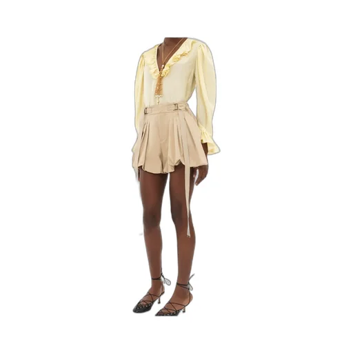 Ruffled Silk Blouse
