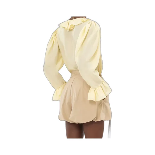 Ruffled Silk Blouse
