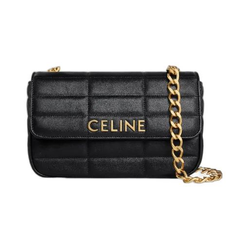 Chain Shoulder Bag Matelasse Monochrome Celine In Quilted Calfskin