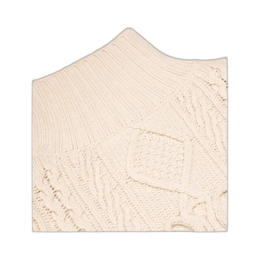 High Neck Sweater In Aran Cashmere Wool