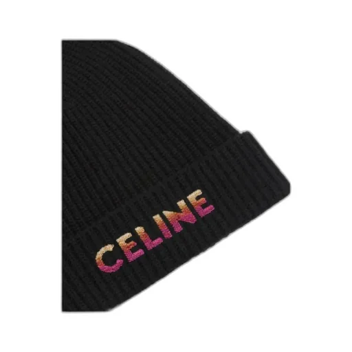 Embroidered Beanie In Ribbed Wool