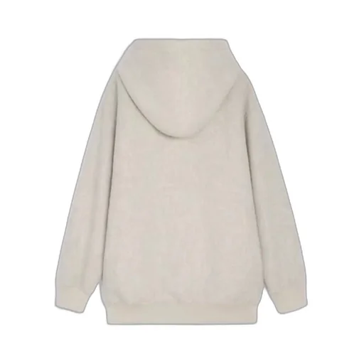 Long Hoodie In Brushed Llama