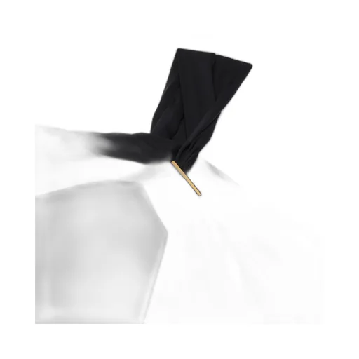 Draped Barrette Dress In Silk Cady