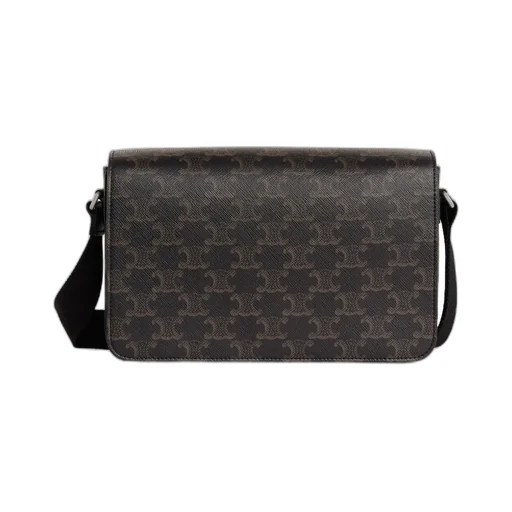 Flap Messenger In Triomphe Canvas And Calfskin