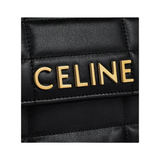 Chain Shoulder Bag Matelasse Monochrome Celine In Quilted Calfskin