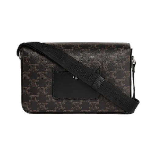 Flap Messenger In Triomphe Canvas And Calfskin