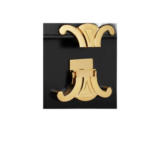 Chain Box Triomphe Bag In Shiny Calfskin
