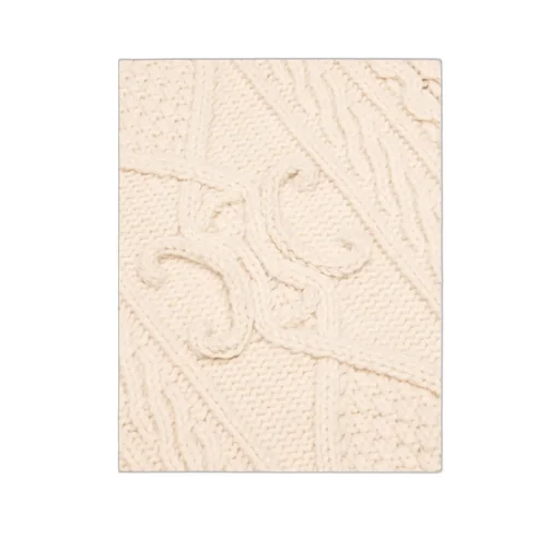 High Neck Sweater In Aran Cashmere Wool