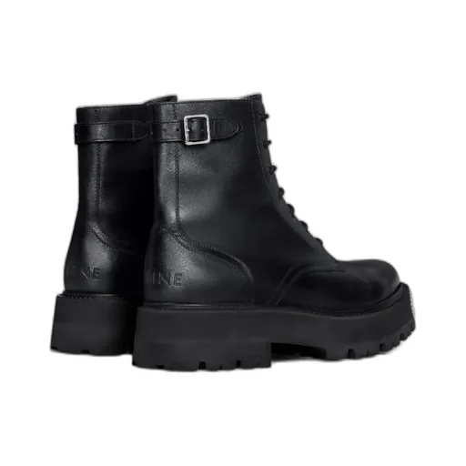 Bulky Lace-Up Boot With Studded Outsole