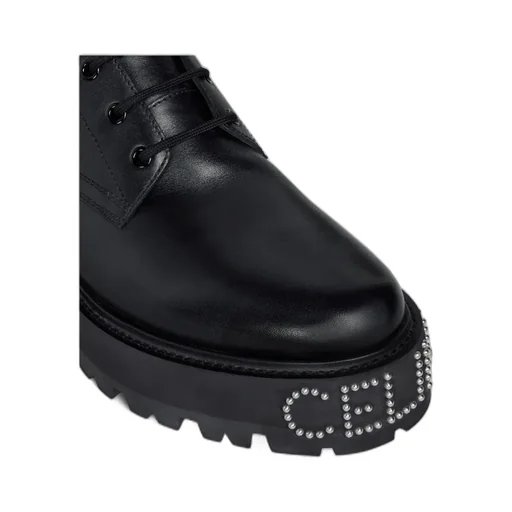 Bulky Lace-Up Boot With Studded Outsole