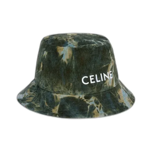 Tie-Dye Celine Bucket Hat In Corduroy
