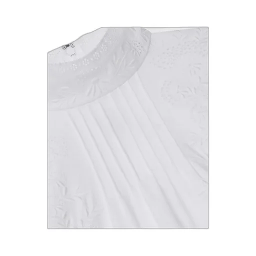 Cotton Toile Prairie Dress With Embroidery