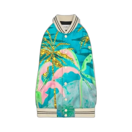 Souvenir Jacket In Satin With Artist Print