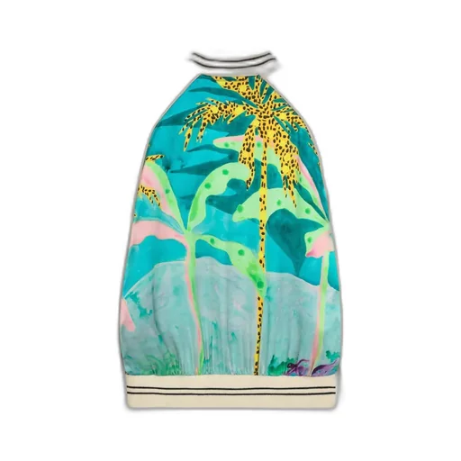 Souvenir Jacket In Satin With Artist Print