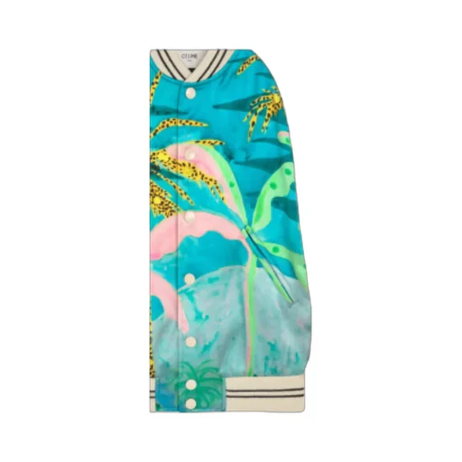 Souvenir Jacket In Satin With Artist Print