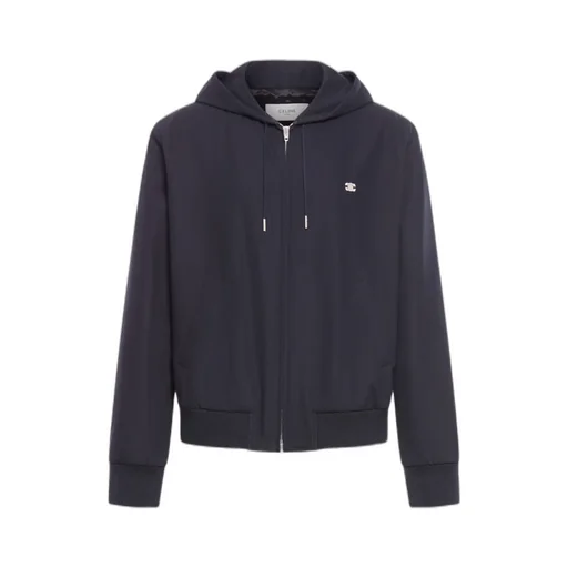Triomphe Blouson Jacket With Hood In Cotton Twill