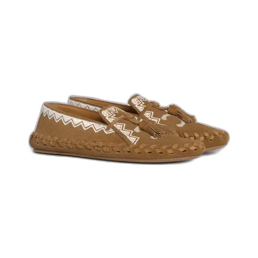 Marlou Flat Slip-On In Suede Calfskin
