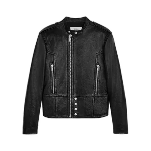 Racer Blouson Jacket In Soft Lambskin