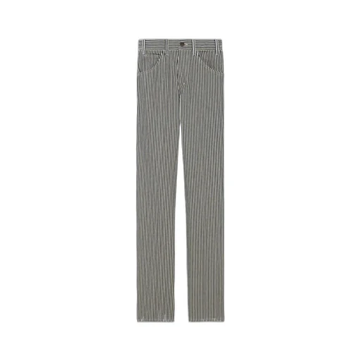 Cotton Striped Jeans