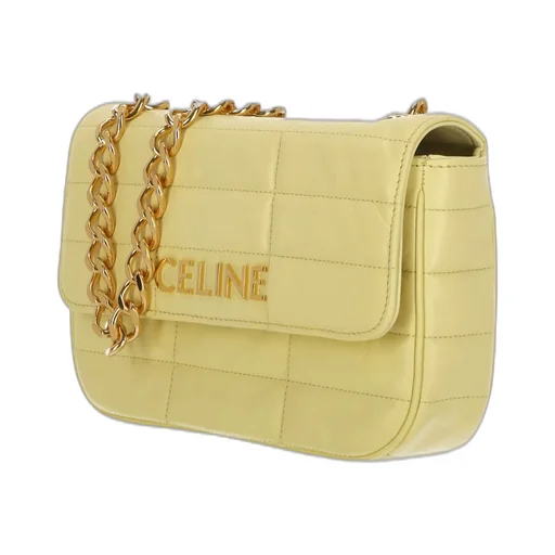 Matelassé Monochrome Chain Shoulder Bag In Quilted Goatskin