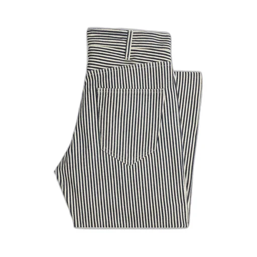 Cotton Striped Jeans