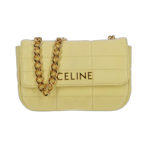 Matelassé Monochrome Chain Shoulder Bag In Quilted Goatskin