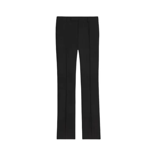 Flared Pants In Striped Wool