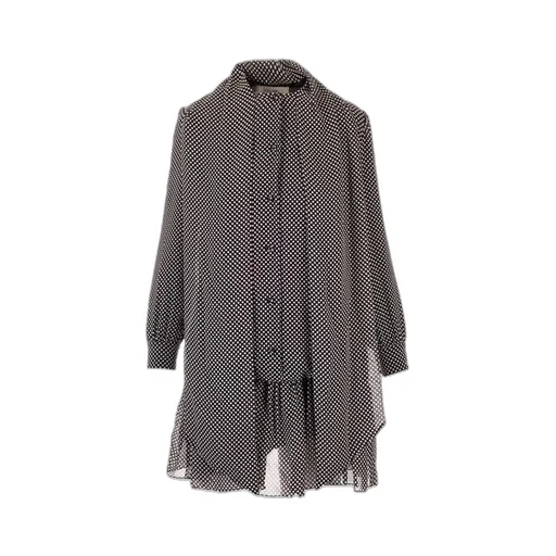 Policy-Dot Printed Silk Dress