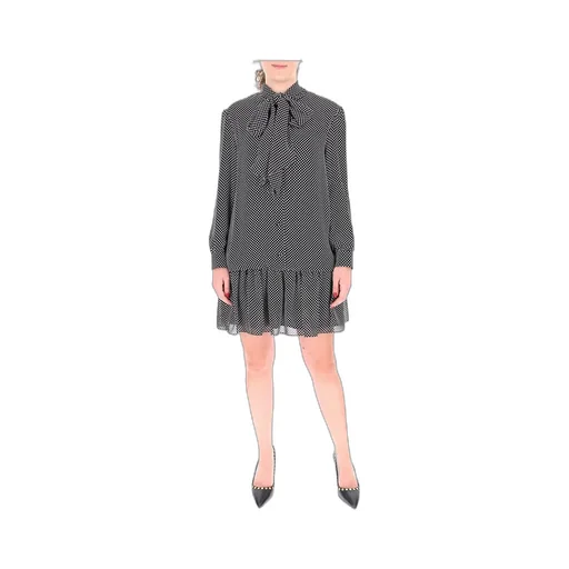 Policy-Dot Printed Silk Dress