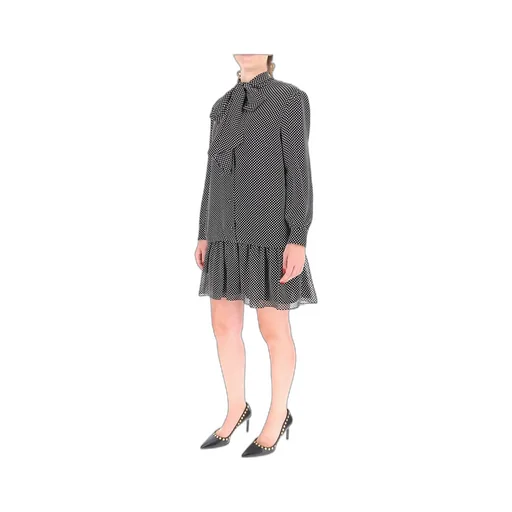 Policy-Dot Printed Silk Dress