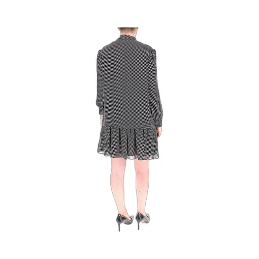 Policy-Dot Printed Silk Dress