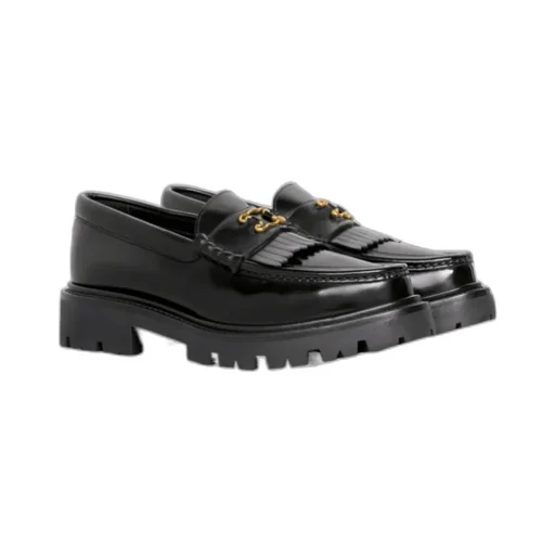 Margaret Loafer With Triomphe Frame In Polished Bull