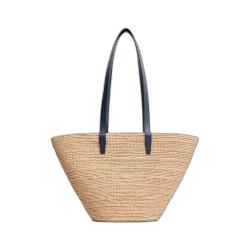 Classic Panier Medium Raffia Tote