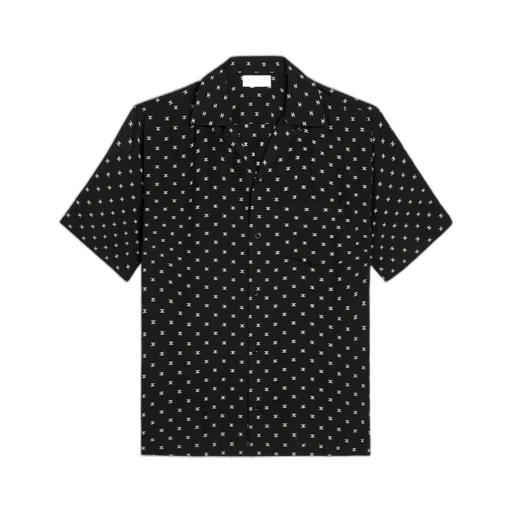 Bowling Shirt In Micro Triomphe Print Viscose