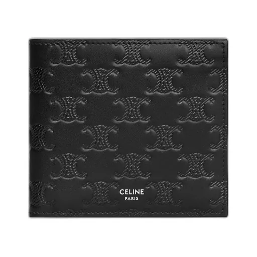 Bi-Fold Wallet In Calfskin With Triomphe Embossed