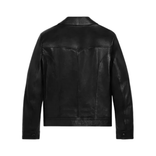 Straight-Cut Blouson Jacket In Waxed Lambskin
