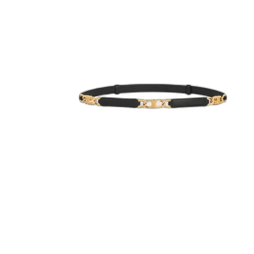 Small Gourmette Triomphe Adjustable Belt In Taurillon Leather