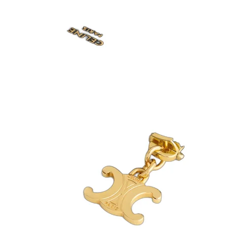 Zipped Card Holder Triomphe Charms In Grained Calfskin