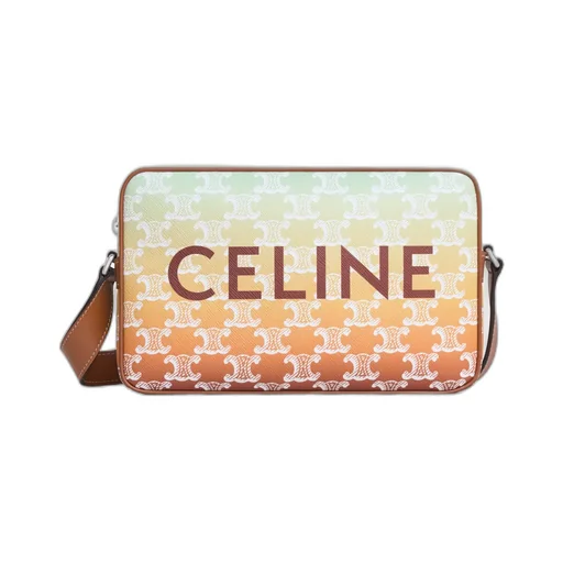 Medium Messenger Bag In Triomphe Canvas Sunset And Calfskin